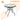 Patio Table, Round Metal Coffee/Tea Table with Tempered Glass Top and Umbrella Hole - PatiojoyAU